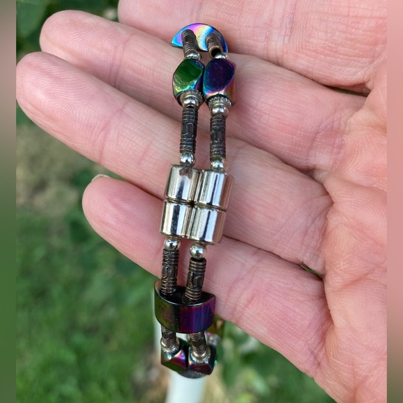 🌈Rainbow Hematite Magnetic Bracelet - Picture 4 of 7